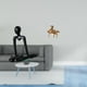 thumbnail image 2 of Figura de pensador, escultura de escritorio, adorno de caballo, estatua de animal, diseño abstracto, material resistente, adecuada para la decoración, 2 of 8