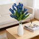 thumbnail image 4 of Ramo de flores artificiales de margaritas con vegetación – Flores artificiales de seda para decoraciones de boda, decoración del hogar, centros de mesa y arreglos de suelo, 4 of 6
