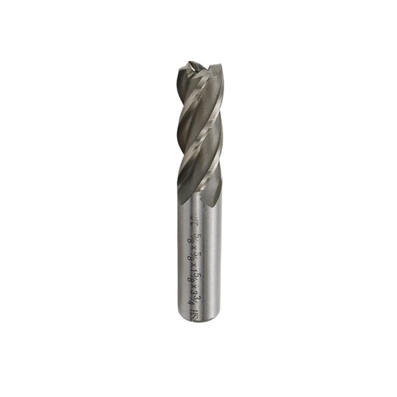 Rannb End Mill 5/8" Cutting Dia 5/8" Shank 4 Flute HSS End Mill Drill Bit
