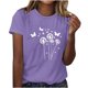thumbnail image 1 of Tops de Manga Corta de Algodón para Mujeres, Moda Impresa Cuello Redondo Blusa Casual para el Hogar Y el Uso Diario, 1 of 4