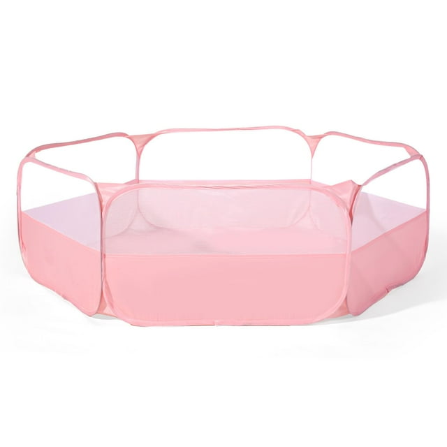 Piscina de Pelotas Plegable Trendplay para Niños Pequeños con Bolsa de Almacenamiento Rosa