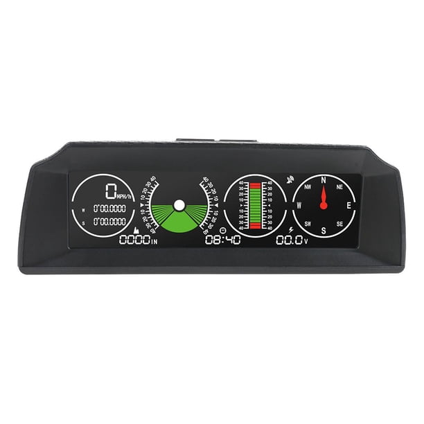 Digital Medidor de pendiente Inclinómetro Altímetro Coche HUD Zulema Medidor de pendiente GPS para coche