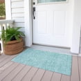 thumbnail image 6 of Addison Rugs Chantille Indoor/Outdoor Transitional Floral Aqua Washable Rectangle Rug, 1'8" x 2'6", 6 of 6