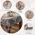 thumbnail image 5 of Boho Table Cloth Waterproof Tablecloths, Orange Blue Ethnic Tribe Abstract Art Tablecloth Dining Table Cover for Kitchen Party Tabletop Outdoor, Rectangle Tablecloth 60x102 Inch, 5 of 9