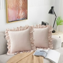 Ikohbadg Holland Velvet Bedside Lace Pillow, Soft Lumbar Support Cushion for Sofa, Floor, and Bedside, Decorative Throw Pillow with Zipper, Comfortable Filling for Home Use