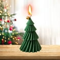 thumbnail image 4 of Holloyiver Christmas Scented Candle, Handmade Aroma Soy Wax Christmas Decorative Candle, Aesthetic Paraffin Candle for Table Photo Prop, Christmas Eve Party Decoration and Gift (Green-Tree), 4 of 7
