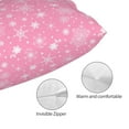 thumbnail image 3 of Wukai Snowflake pink backgrounds Elastic Luggage Cover,luggage covers for suitcase tsa approved,Fits 19-29-inch-14"x20", 3 of 6