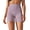 A-Pink, variant on Lovskoo Workout Biker Shorts Women Solid Color High Waisted Tummy Control Nylon Booty Athletic Shorts for Yoga Dance Black