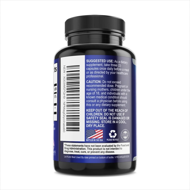 Nature's Peak, Magnesium Glycinate Supplement, 60 Tablets