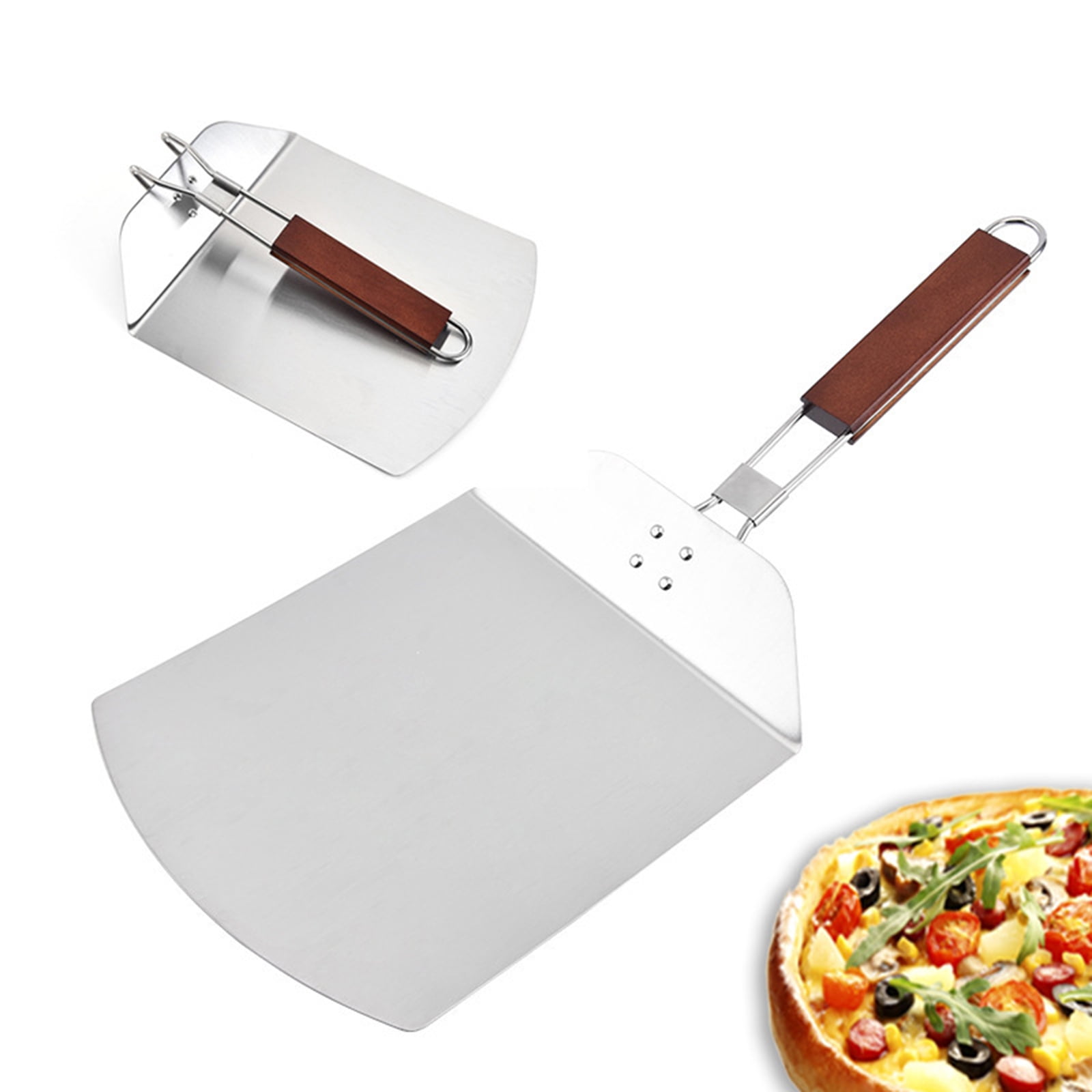 Wooden Pizza Peeler Paddle Style Oven Spatula Wood Peels Kitchen Lifter Handle 