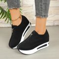 thumbnail image 2 of IEMIEMIEM Women's Suede Casual Slip on Loafers with Zip Detail and Rocking Sole for Comfortable Everyday Wear in Fall Season 8 wide, 2 of 9