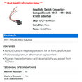thumbnail image 2 of Headlight Switch Connector - Compatible with 1987 - 1991 GMC R1500 Suburban - AC Delco, 2 of 2