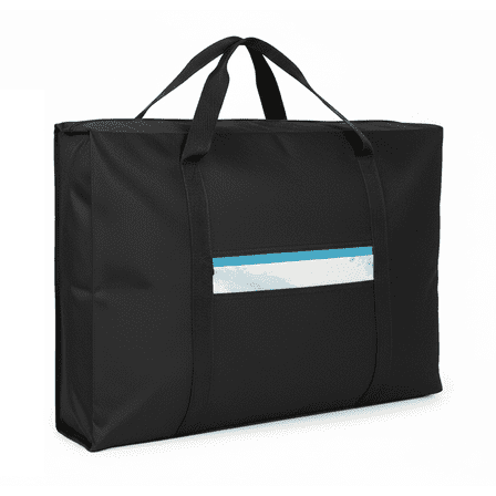 22"x28.5" Lightweight Art Portfolio Bag, Dacron Black Carrying Storage Case for 20"x26" Posters, Drawings, and Sketching