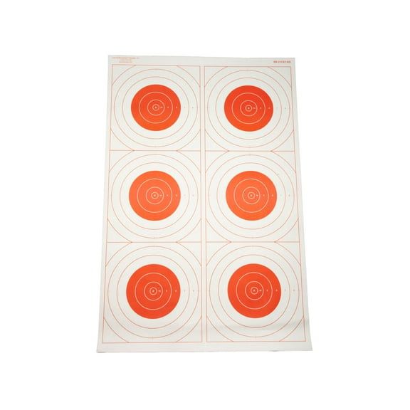 Action Target Six Bull's-Eye Military Training Target, 23 x 35, 100 Per Box