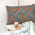 thumbnail image 4 of Salouo Floral Squirrel Pattern Pillow Cases,1PC Pillow Covers with Envelope Closure Decorative Pillow Case for Bed Couch,Pillows Not Included-20"x30", 4 of 6