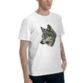 thumbnail image 3 of Wolf T-Shirt for Men Cotton 100% Summer Tops Women Fashion Casual Short Sleeves Round Collar Short-Sleeve Couple Top Tees, 3 of 6