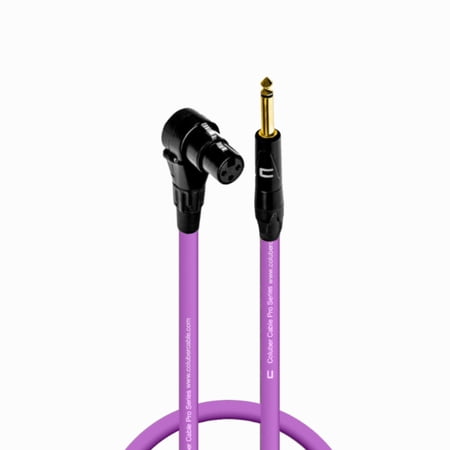 Coluber Cable Balanced - Right Angle XLR Female to 1/4" TS Male 3-Pin Cable