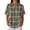 35# Gray, variant on Plaid Polo Shirts for Women Waffle Button Collared Summer Short Sleeve Tops Lightweight Work Golf Shirt Womens Blouses Multicolor 3XL