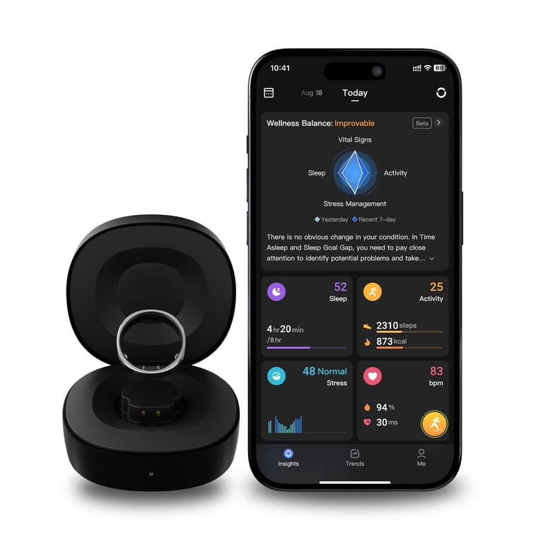 RingConn Gen 2 Ultra-Thin Smart Ring with Monitoring and Health 