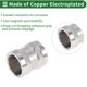 thumbnail image 3 of Accesorios de tubería de cobre electrochapado Unique Bargains 3/4" hembra adaptador de rosca hembra recta 1.41" 2 piezas, 3 of 7