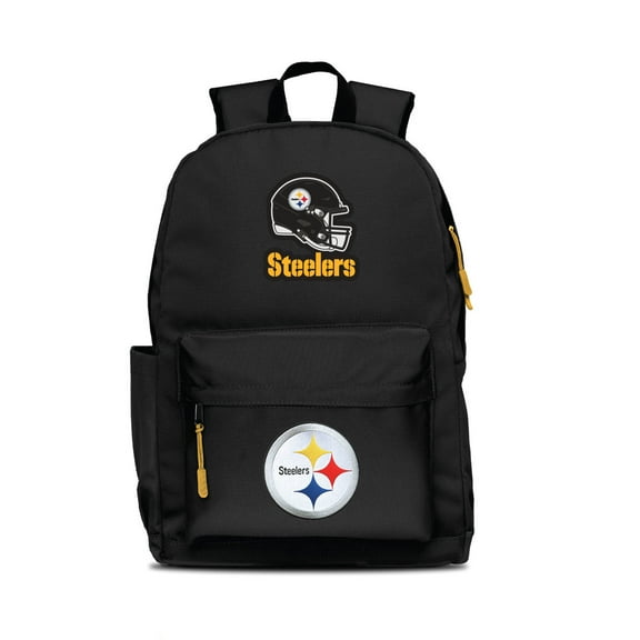 MOJO Black Pittsburgh Steelers Two Logo Campus Backpack