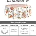 thumbnail image 5 of Round Tablecloth 60 inch, Floral Round Table Cloth, Stain Resistance, Water Repellent and Wrinkle-Free, Fall Flower Circle Tablecloth for Home Kitchen Dining Party Patio Indoor and Outdoor Use, 5 of 6