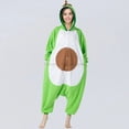 thumbnail image 2 of Monos divertidos Kigurumi con dibujos de aguacate para mujer y hombre, pijamas con capucha de una pieza, disfraces cálidos de lana para Halloween y Navidad, 2 of 4