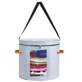 thumbnail image 2 of Deago Foldable Hat Storage Box for Women & Men Cowboy Hat Boxes Felt Travel Round Hat Organizer Bag with Dustproof Lid (Gray, 16.5" D x 18.9" H), 2 of 9