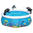 thumbnail image 3 of H2OGO! Orca Round Inflatable Spray Easy-Set Pool, 3 of 3