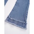 thumbnail image 6 of IEFIEL Kids Girls High Waist Flared Jeans Casual Trousers Bootcut Denim Pants Blue 7-8, 6 of 7