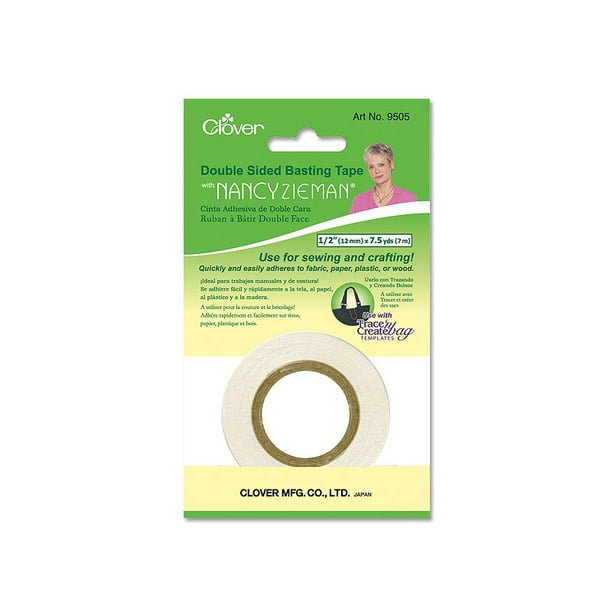 Clover Double Sided Basting Tape With Nancy Zieman 1 2 X 7 1 2 Yds Walmart Com