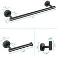 thumbnail image 2 of 4Pcs Bathroom Hardware Set, Matte Black Bathroom, 2 of 5