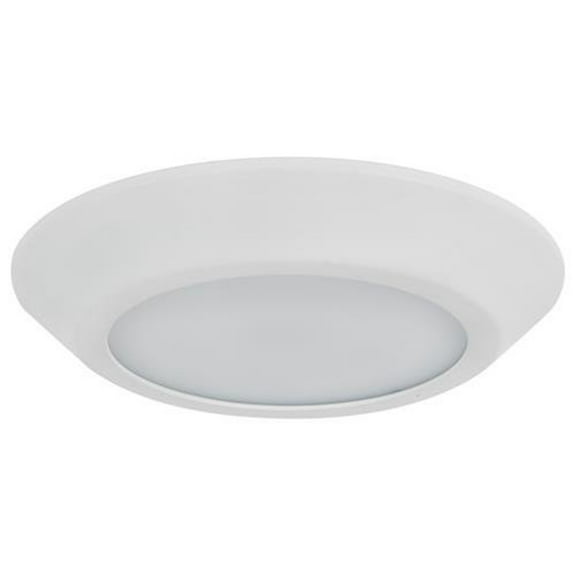 F9806-30-3K-Sunset Lighting-Lumin - 7.5 Inch 12W 3000K LED Disk Light   White Finish with Frosted Glass