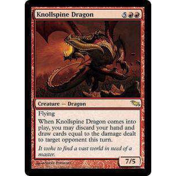 MtG Shadowmoor Rare Knollspine Dragon #98