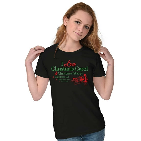 Funny Christmas Carol Dating Player Womens Slim Fit Graphic Tee Brisco Brands S