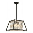 thumbnail image 2 of AFANQI Dining Room Light Fixture Semi Flush Mount Ceiling Light Fixture Farmhouse Chandelier Black Metal Crystal Pendant Light for Hallway Entryway Bedroom Balcony Kitchen Island, 2 of 3