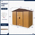 thumbnail image 3 of CarButler 8x4ft Metal Outdoor Storage Shed with Lockable Sliding Doors for Garden Backyard Patio Lawn Coffee, 3 of 7