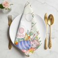 thumbnail image 2 of Easter Cloth Napkins, Spring Rabbit Ears Foot Colorful Eggs Leaf Floral Washable and Reusable Dinner Napkins Set of 2, Table Napkin for Kitchen Party Birthday Wedding Hotel Housewarming 20"x20", 2 of 9