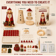thumbnail image 3 of Beginner-Friendly DIY Lighted Christmas Character Sea Glass Style Lighthouse Kit Collection | Complete Kit with Sea Glass-Style Pieces, LED Lights & Step-by-Step Guide Included, 3 of 8