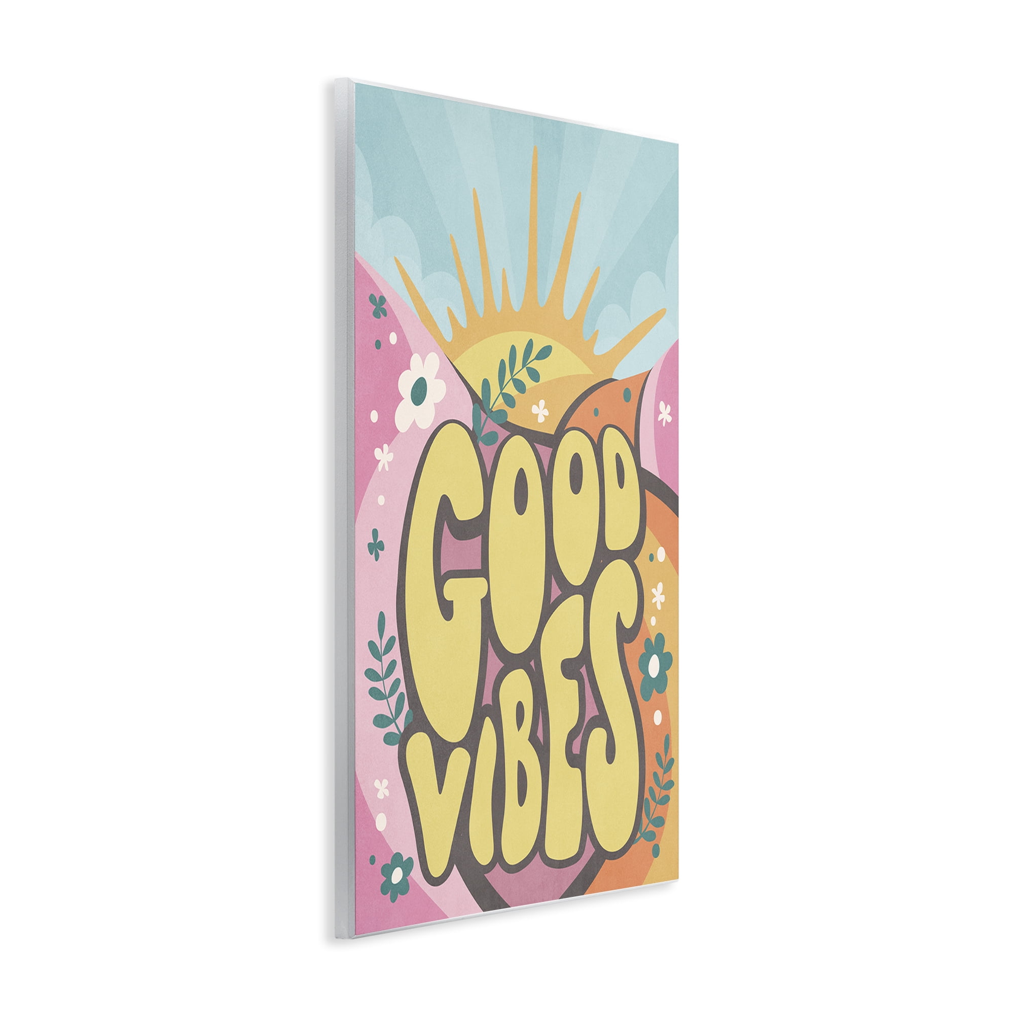 Stupell Industries Good Vibes Groovy Nature Text & Numbers Painting Unframed Art Print Wall Art, 10 x 15