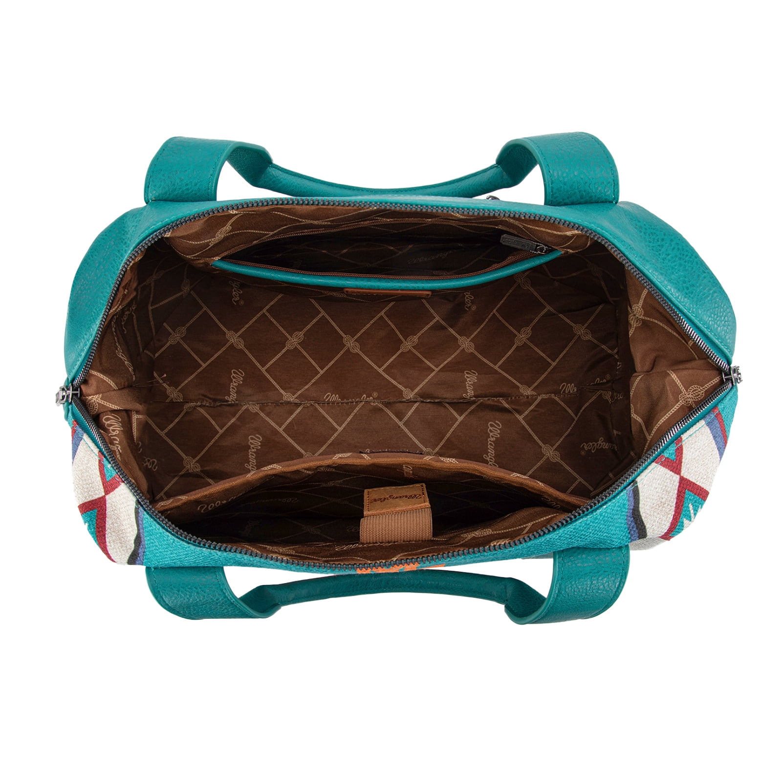 Wrangler Duffel Bag for Women Large Travel Weekender Bag Designer Aztec Carry On Bags Stylish, Aztec Turquoise