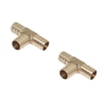 thumbnail image 4 of Accesorio de tubería del conector en T del tubo del fusible del ensamblador camiseto de latón dorado 4x 14 mm Soledad Adaptador de púas de latón, 4 of 6
