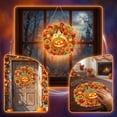 thumbnail image 3 of Halloween Pumpkin Diy Diamond Art Craft Hanging Wreath Kit, 3d Sparkling Pumpkin Shaped Diamond Pearl Art Craft Set, Decor for Wall Front Door Porch Indoor Wall Window Holiday Party Decoration, 3 of 6