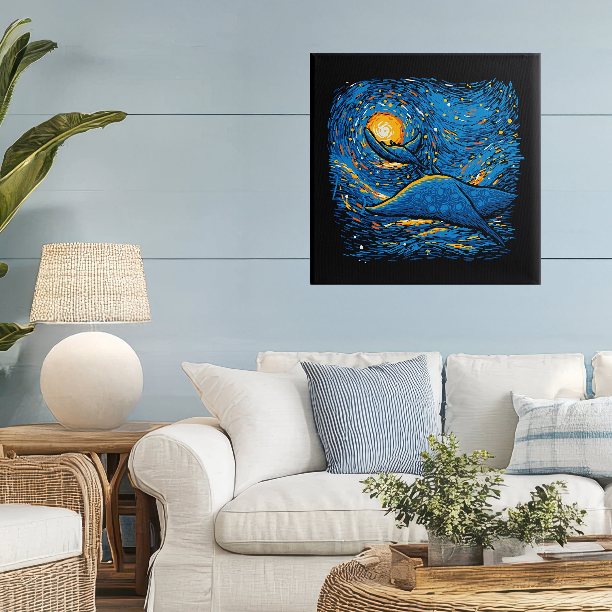 Stupell Industries Impressionist Manta Rays Canvas Wall Art, design by Tobe Fonseca
