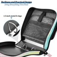 thumbnail image 5 of Water-Resistant 3-Ring Binder Organizer with Multiple Pockets Zipper Binder Bag for Office Pink and Blue Stripes, 5 of 8