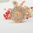 thumbnail image 3 of Mujeres Boda Flor Diamante Cristal Broche Pin Hebilla Titular Clips Joyería Regalos Fernando Pin de la broche, 3 of 7