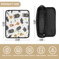 thumbnail image 4 of Hair Tools Travel Bag with Removable Heat Resistant Mat for Straighteners, Curling Iron and Haircare Accessories Cute Tombstones Bats Pattern, 4 of 8