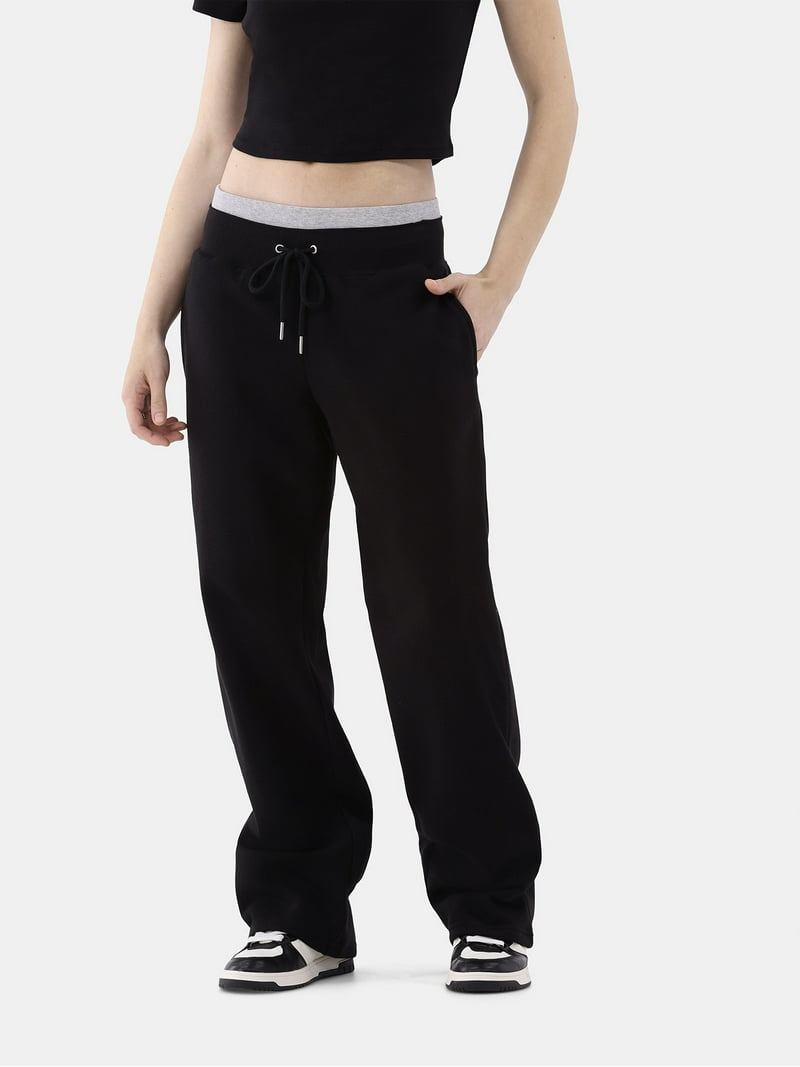 No Boundaries Double Waistband Sweatpants, 31” Inseam, 2
