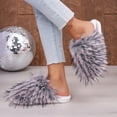 thumbnail image 6 of Lolmot Cozy Faux Fur Womens Slippers Fashion Closed Toe Slip On Fluffy Sandals Warm Plush Slide Shoes Indoor Outdoor, 6 of 9