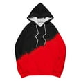 thumbnail image 4 of Olyvenn Hoodies for Women Aesthetics Cute Long Sleeve Sweatshirt Contrasting Color Casual Pullover Tops Fall Fashion Clothes Red S, 4 of 5